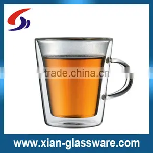 Promotional Wholesale Handmade Clear High Quality Glass Cup With Handle/double Wall Glass Cup With Handle for Home/wedding/bar thumbnail-1