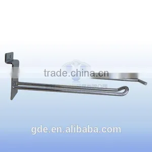 Metal Chrome Euro Slatwall Hooks With Label Holder thumbnail-1