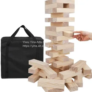 Wooden Janga Tumbling Timber Tower Blocks Giant Janga Gifts Custom Janga Classic Game thumbnail-3