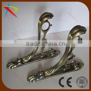 Black With Gold Double 19mm/28mm Curtain Wall Brackets With Screws thumbnail-2