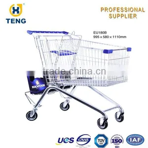 Four Wheels Supermarket Metal Shopping Cart Trolley thumbnail-1