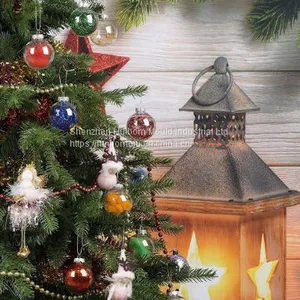 Wholesale Custom Design Handmade Decorative Christmas Tree Ornament Hanging Glass Ball 8 10 mm thumbnail-4