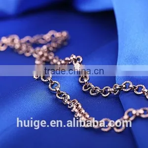 Ornate Jewelry Chain Decorative Chain /coffee Gold Plated Necklace thumbnail-5