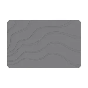 OEM ODM Customized Engraving Diatomite Stone Bath Mat Manufacturer thumbnail-1