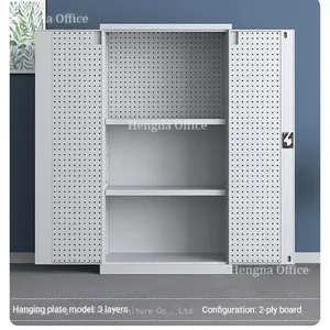 Versatile Metal Tool Storage Cabinet | With 3 Drawers and Adjustable Shelves | for Maintenance Shop in Atlanta thumbnail-2