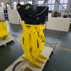 China Factory Supplying Hydraulic Log Wood Grapple Excavator Log Grab Stone Grapple Excavator Attachment thumbnail-4