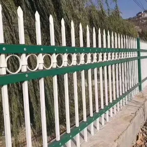 Spear Top Security Fence Panel in Black Coated Steel With Ornamental Wrought Iron Design thumbnail-2