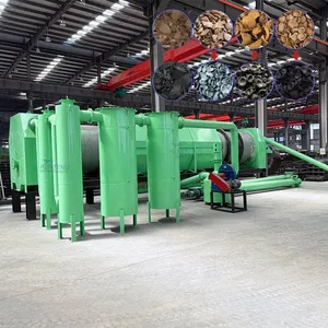 Smokeless Nut Shell Carbonization Equipment Biochar Pyrolysis Plant thumbnail-1