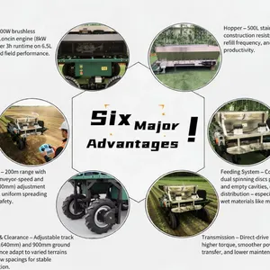 500L Stainless Steel Fertilizer Spreader Machine Remote Control Organic Waste Compost Spreader for Farm Use thumbnail-5