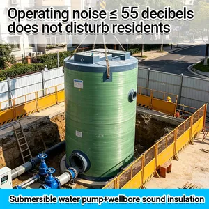Noise Reduction FRP Integrated Pump Station Hospital Quiet Sewage Lift Station thumbnail-1