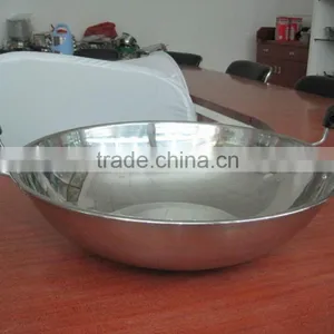 Luxury Chinese Style Kitchen Appliances Induction Stainless Steel Wok Pan With Both Handles thumbnail-5