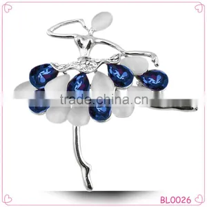 European Style Fashion Brooch Vintage Silver Dancer Brooch thumbnail-1