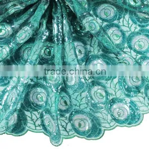Mitaloo Good Selling Customized Beaded Bridal Lace Wholesale Christmas Organza Lace Fabric MOG0192 thumbnail-3