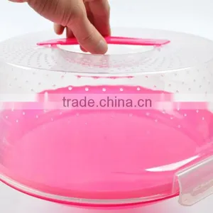 AN182 ANPHY Sealing PP Food Plastic Crystal Cover Round Cake Suitcase Carrying Box Snack Box Handle Max 10'' Cake Takeaway Pack thumbnail-2