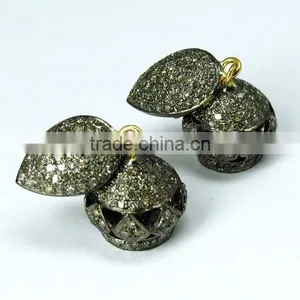 Royal Design !! Jhumki Diamond 925 Sterling Silver Earring, Indian Fashion Jewelry, 925 Silver Jewelry thumbnail-3