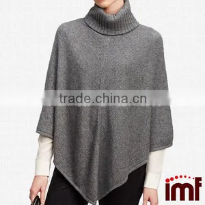 Cashmere Turtleneck Poncho thumbnail-1