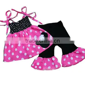 Halloween Baby Girls Wide Leg Trousers Sets,children Evil Top and Child Striped Ruffle Pants Set,girl Long Sleeve Clothing Set thumbnail-6