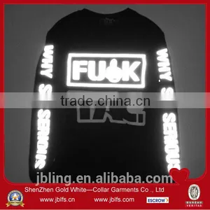 Custom 3m Relective Letter Printing Sweatshirt thumbnail-1