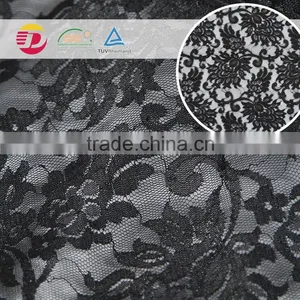 Wholesale Cheap Sexy Black 100 Poly Voile Lace Embroidered Fabric thumbnail-5
