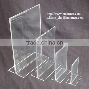 Acrylic T Frame A4 Menu Holder, Acrylic Counter Display thumbnail-1