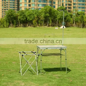 Portable Brushed Silver Picnic Table thumbnail-4
