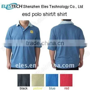 ESD POLO Shirt Blue Unisex Knitted Fabric Anti-static Polo Shirt Other Colors Available thumbnail-1