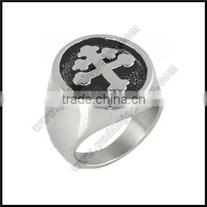 Stainless Steel Angle Skull Ring thumbnail-2
