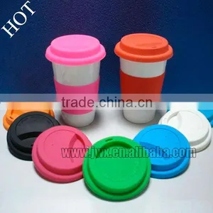 Silicone Coffee Cup Lid , Eco-friendly Reusable Silicone Cup Lid Manufactory Quality Choice thumbnail-4