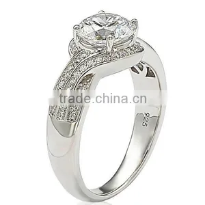 Xunaghuang Beautiful Silver 925 White Gemstone Engageent Women Ring thumbnail-2