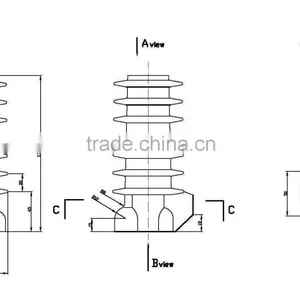 China Epoxy Resin 175mm Height ZNQ3 Capacitive Insulator thumbnail-2