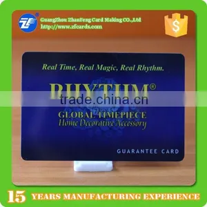 Guangzhou PVC Black Warranty Card Making for Watch thumbnail-4