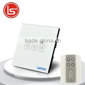UK Standard Remote Wall Switches With Controller 3Gang1Way 50HZ/60HZ Remote Light Switch 220V With LED Indicator thumbnail-1