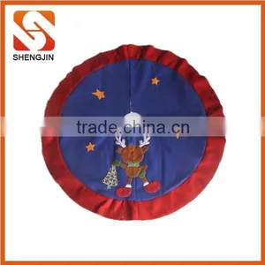 SJ-6488 Factory Sale Cheap Xmas Tree Skirt Double Layer Felt Christmas Tree Skirt thumbnail-4