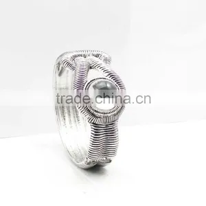 Trendy Stainless Steel Crystal Rhinestone Evil Eye Bracelet Bangle thumbnail-3
