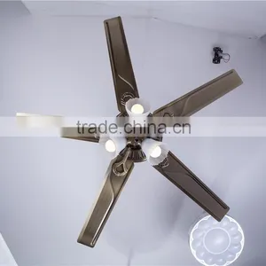 Iron Ceiling Fan, Brushed Bronze thumbnail-3