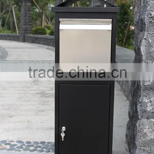 Foshan JHC Large Capacity Outdoor Metal Pillar Mailbox With Two Color Two Size For Garden thumbnail-2