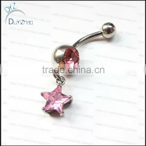 Fashion Star Navel Piercing Cubic Zircon Navel Belly Button Rings thumbnail-1