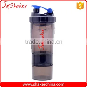 3 in 1 Sports Shake Bottle,BPA Free Plastic Protein Powder Shake Bottles With Storage Compartment / Pill Box thumbnail-4
