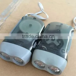 Hand Crank Generator Hand Dynamo Flashlight, Rechargeable Flash Light, Hand Crank Flashlight thumbnail-2