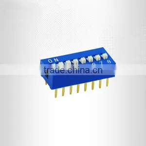 Blue/Red 7 Position Slide Type 2.54mm DIP Switch thumbnail-1