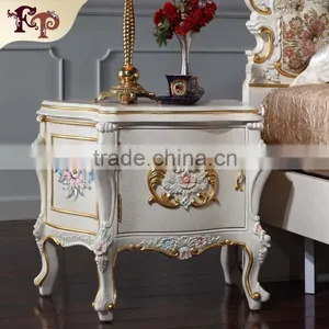 Luxury European Furniture - Baroque Antique Solid Wood Bedstand-Monarchy Furniture thumbnail-1