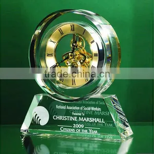 Crystal Mechanical Table Clock With Customized Logo thumbnail-1