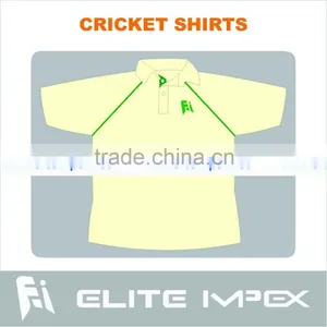 Half Sleeve Cream Cricket Shirt thumbnail-1