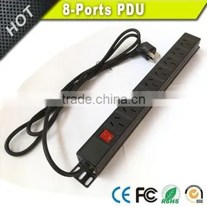 Vision Aluminum Alloy Rackmount 19inch 8 Ports PDU in Black thumbnail-3