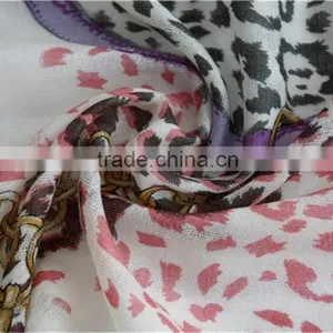 Shackles Printed Wool Scarf With Fringe thumbnail-4