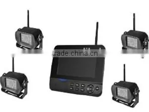 2.4GHz Wireless Backup Reversing Kit 7" Wireless Rear View System With Wifi Night Vision IR Camera 4 Video in thumbnail-1