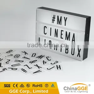 Chi-buy Battery Powered Cinematic Lightbox Vintage Cinema With 85 Interchangeable Letters Numbers and Characters thumbnail-1