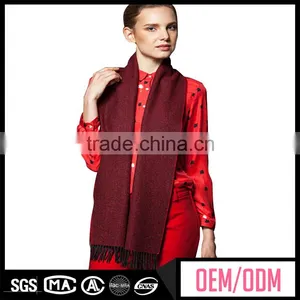 Popular Wool Scarf Women, Black Red Scarf, Beautiful Scarves thumbnail-1