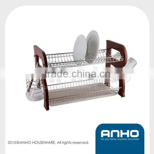 2 Layer Wooden Dish Drainer thumbnail-1