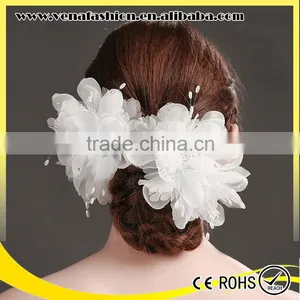 Wedding Mini Snap Decorative Hair Clips With Flower thumbnail-1